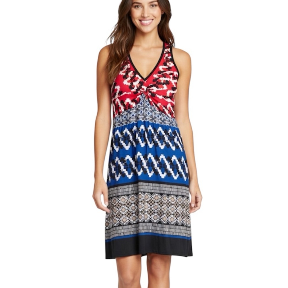 LAUNDRY BY SHELLI SEGAL Sleeveless Abstract Print Dress